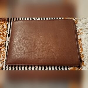 RARE New Tecovas Full Grain Leather 15" Laptop Sleeve Case  15" x 10.5"